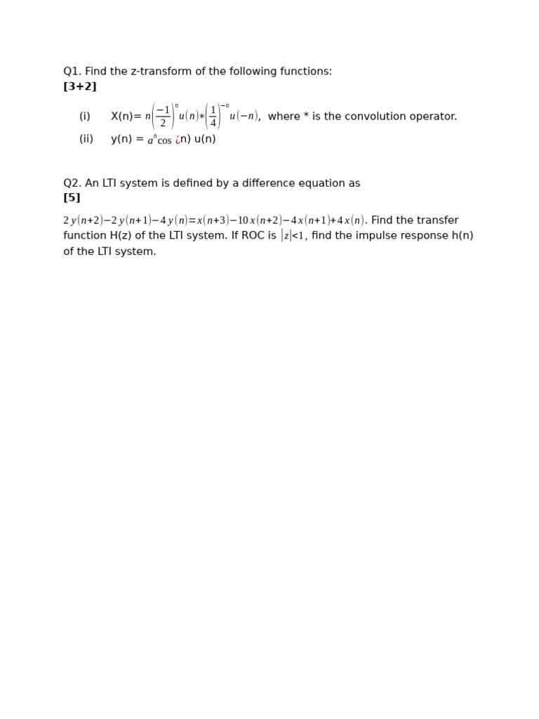 Z-Transform and LTI System Analysis | PDF