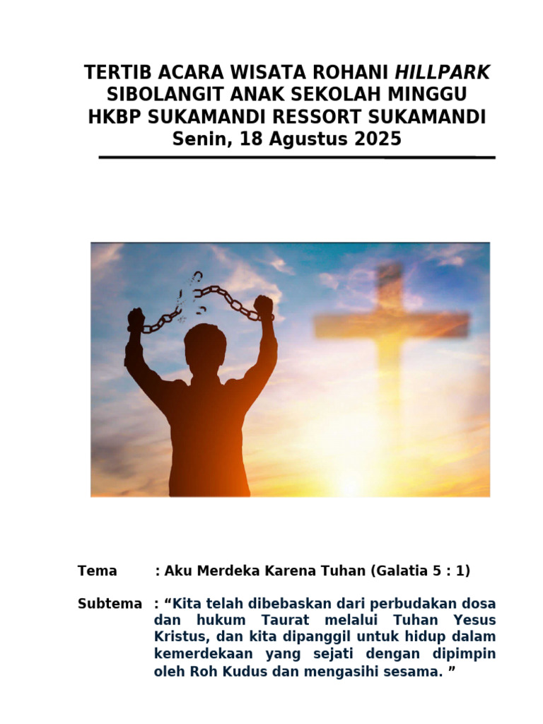 Acara Wisata Rohani HKBP Sukamandi | PDF