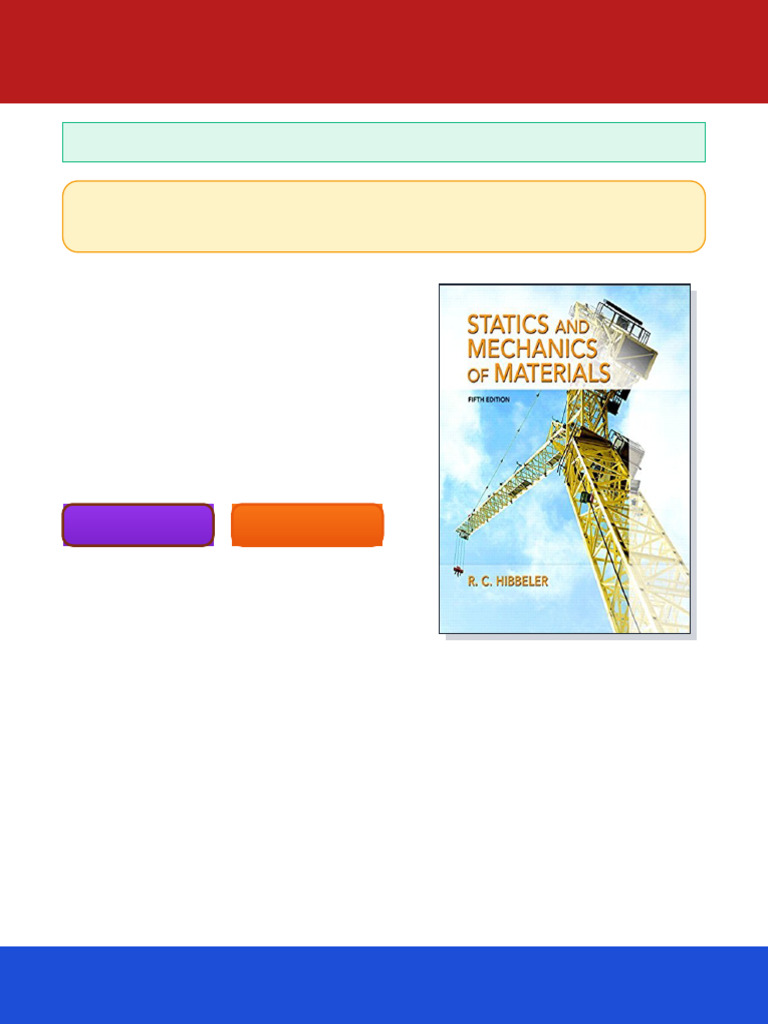 (Ebook PDF) Statics and Mechanics of Materials 5th Edition Ebook ...