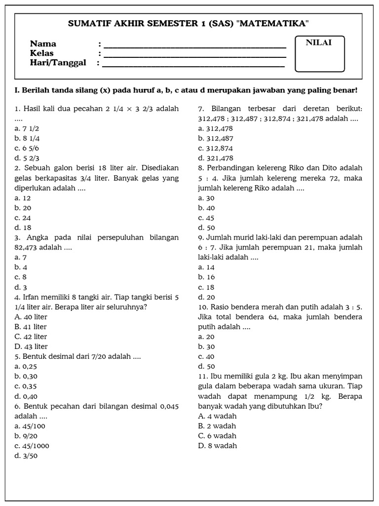 Sas Kelas 6 SD - 20251121 - 220832 - 0000 | PDF