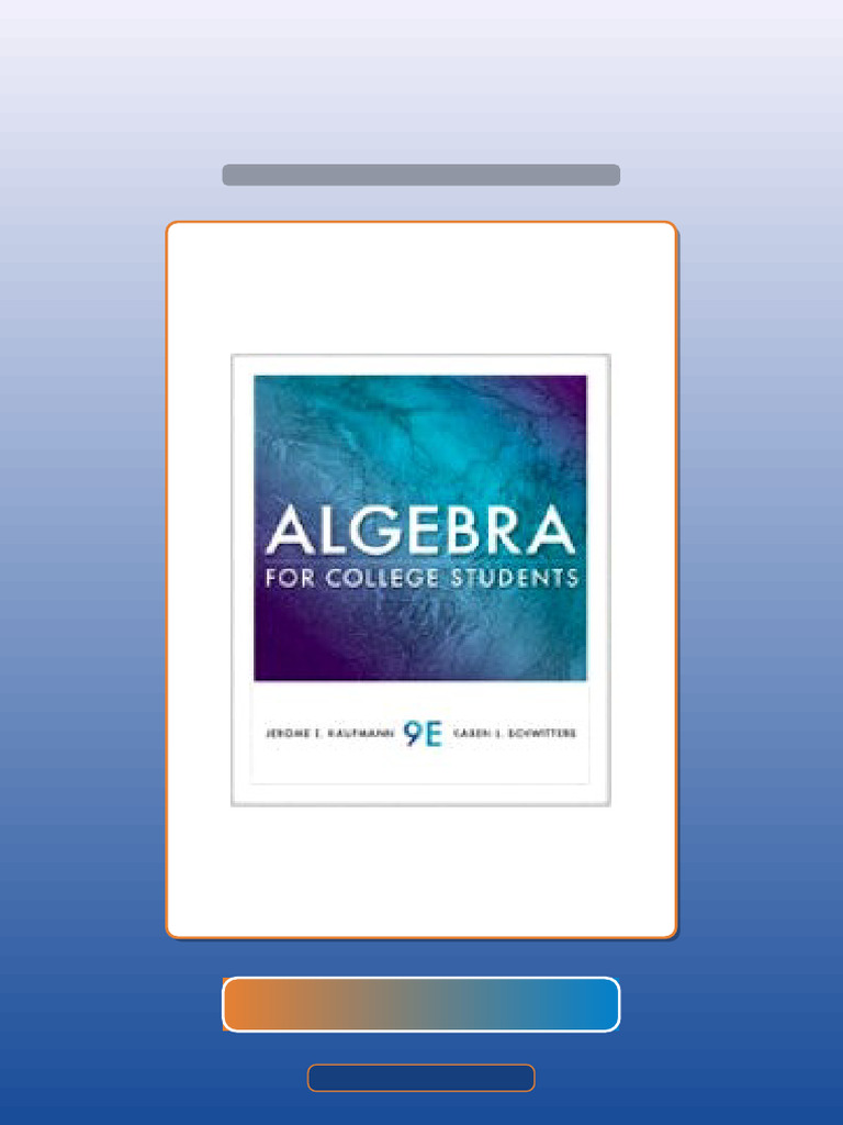 Algebra For College Students 9th Edition Ebook and TestBank Bundle Exam ...