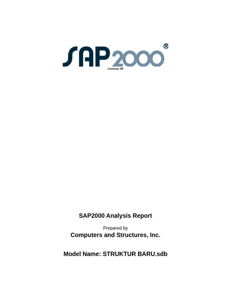 SAP2000 Analysis Report for STRUKTUR BARU | PDF | Beam (Structure ...