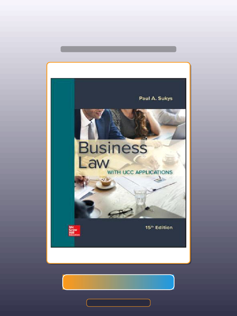 Answers For Business Law With UCC Applications 15th Edition Paul Sukys ...
