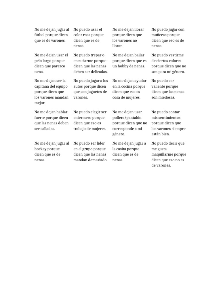 Rompiendo estereotipos de género | PDF