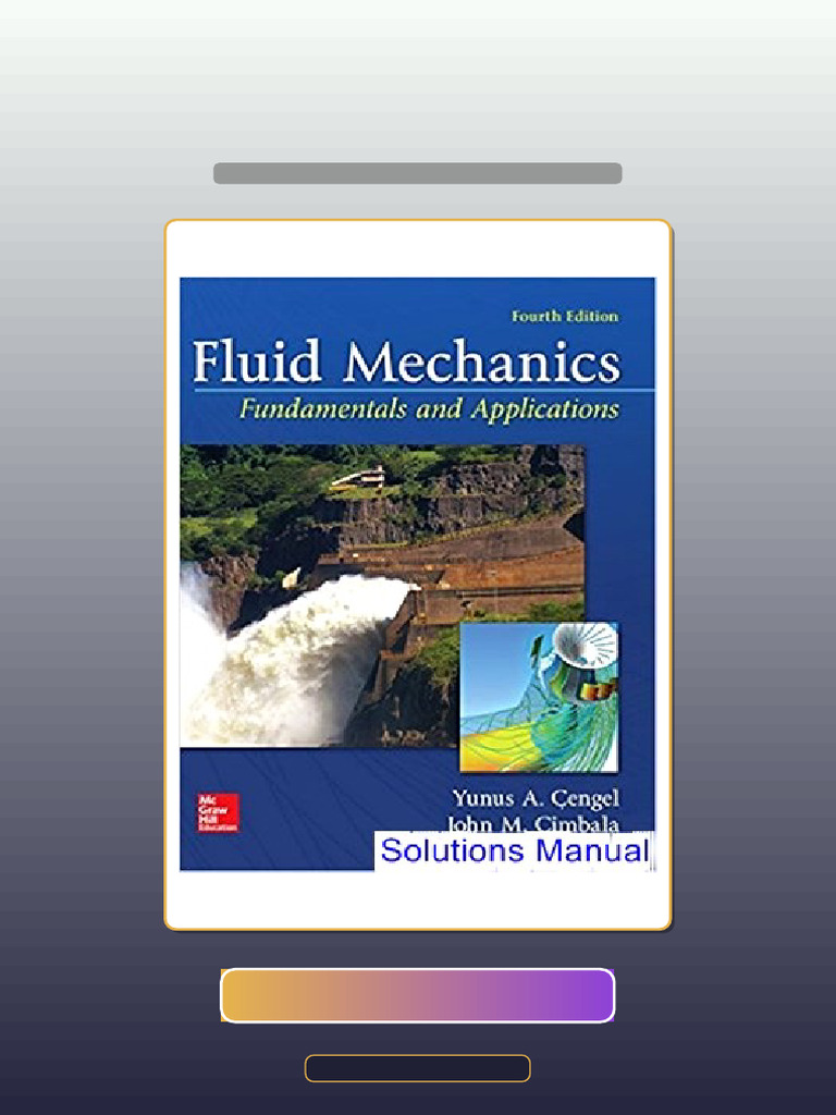 Fluid Mechanics Fundamentals and Applications 4th Edition Cengel Ebook ...