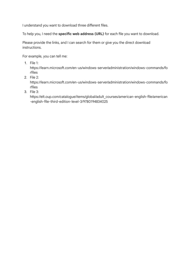 i Want to Download 3 Diffrent Files | PDF