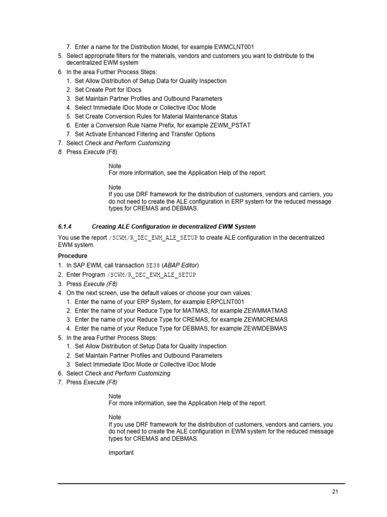 EWM ALE Configuration Guide | PDF | Dangerous Goods | Enterprise ...
