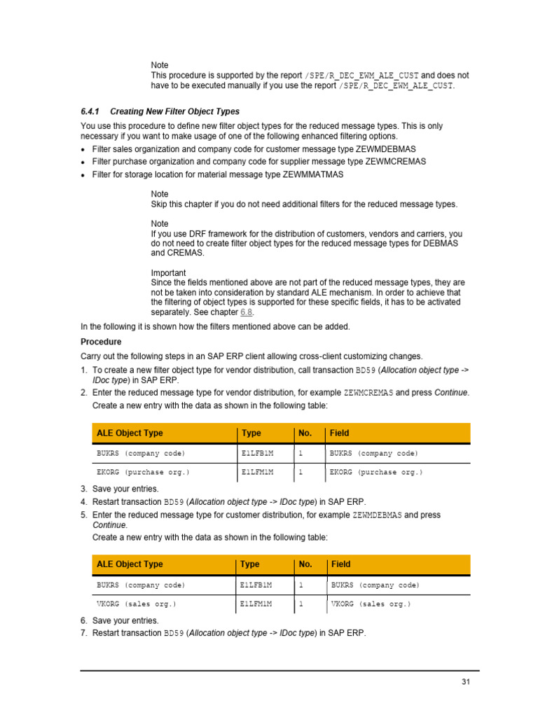 SAP EWM Filter Object Creation Guide | PDF | Enterprise Resource ...