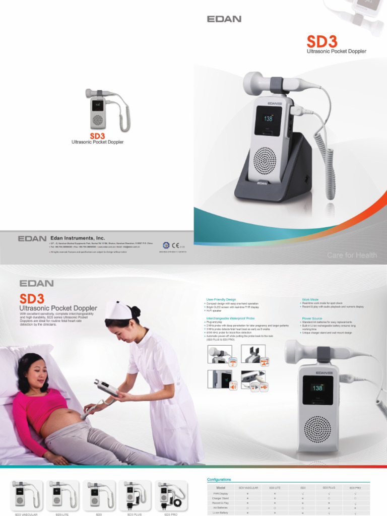 EDAN SD-3 Doppler Brochure | PDF