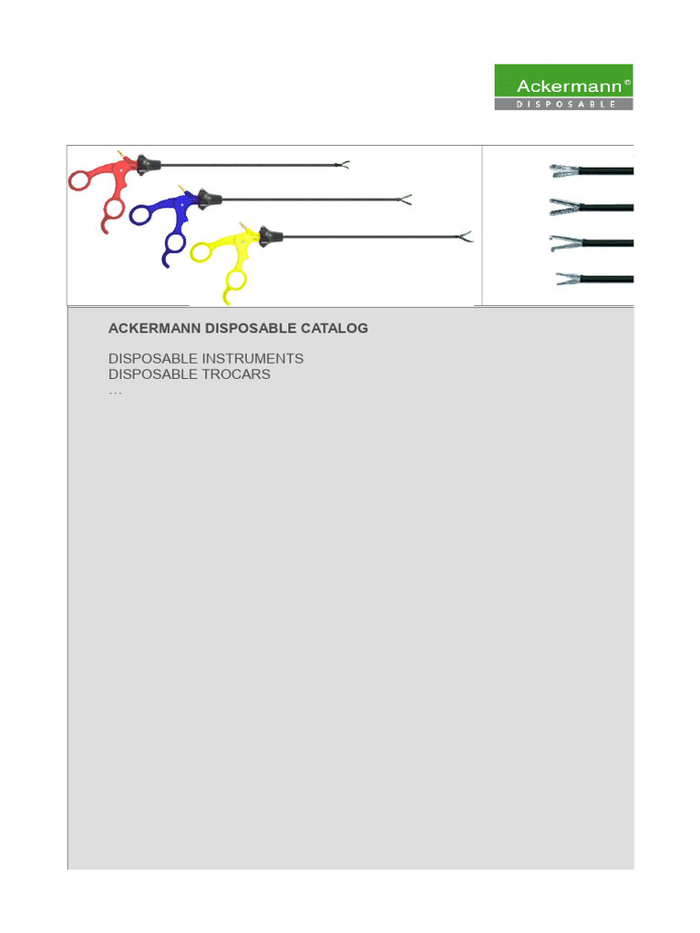 Ackermann Disposable Instruments Catalog | PDF
