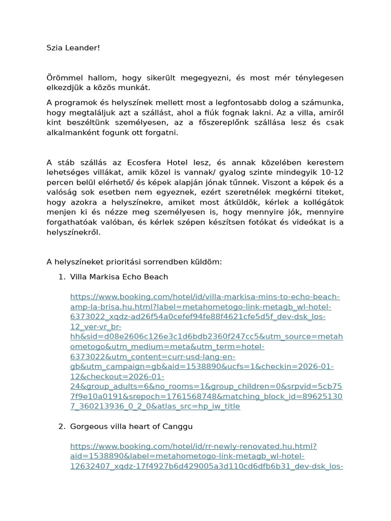 Szia Leander | PDF