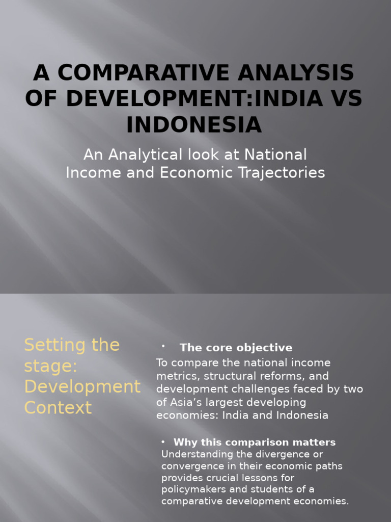 India vs Indonesia: Economic Development Analysis | PDF | Gross ...