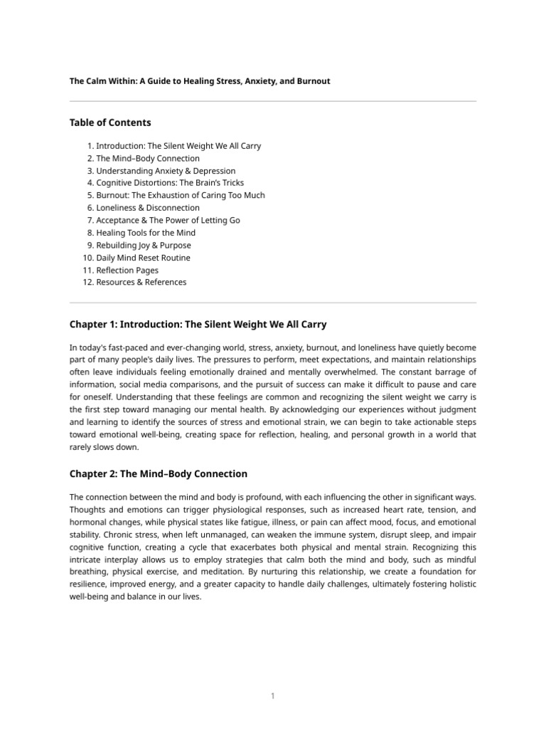 Mental Health Ebook | PDF | Psychological Resilience | Anxiety