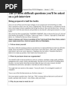 FAQ at Job Interviews