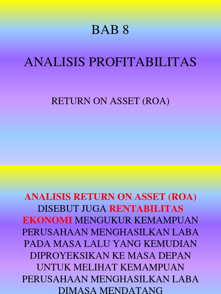 Analisis Profitabilitas ROA dan ROE | PDF | Bisnis