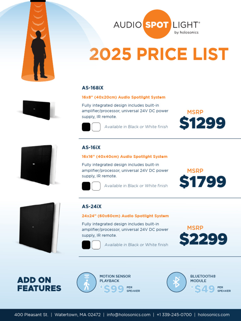 Audio Spotlight Systems Price List | PDF | Computer Engineering ...