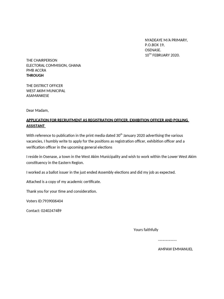 Ec Letter Ampaw | PDF
