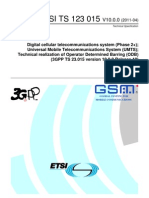 ETSI TS 123 015: Technical Specification