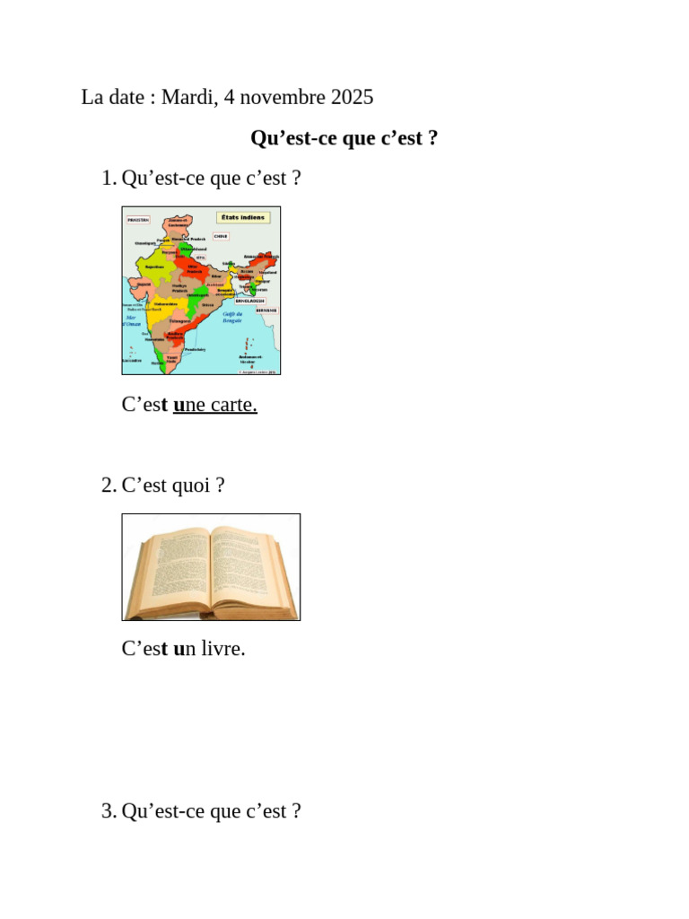 Questions et réponses sur divers objets | PDF