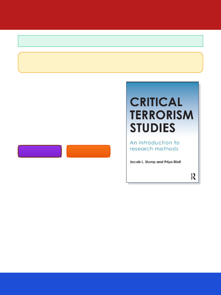Critical Terrorism Studies An Introduction To Research Methods 1st ...