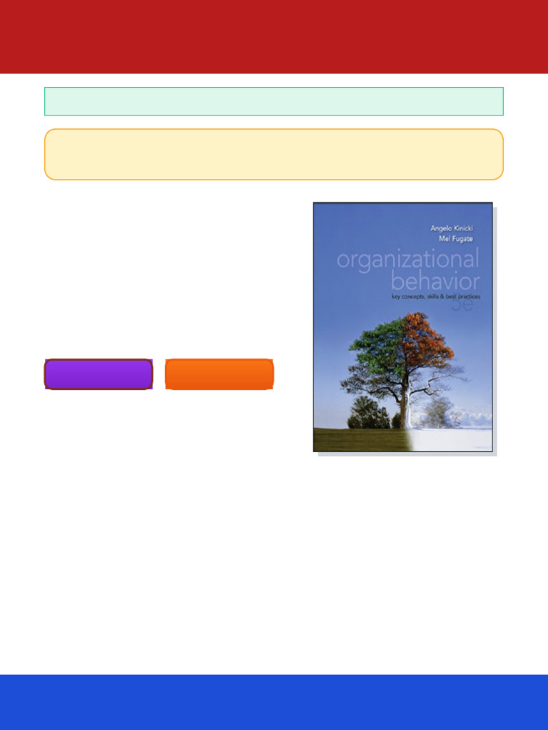 (Ebook PDF) Organizational Behavior: Key Concepts, Skills & Best ...