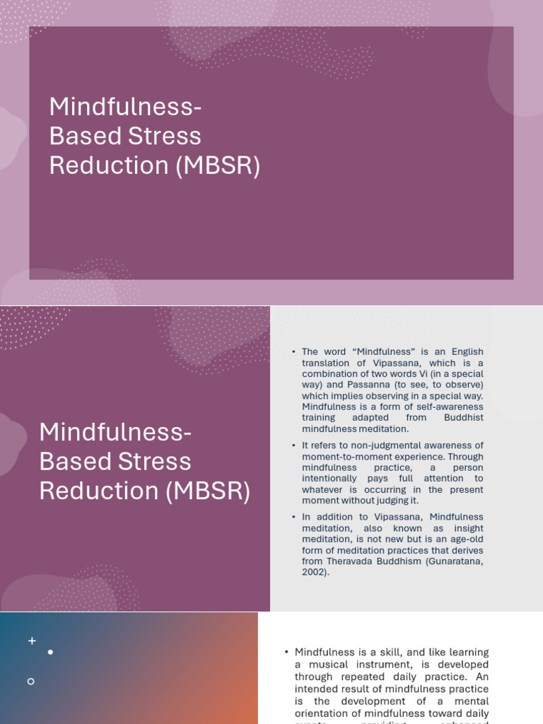 MBSR | PDF | Mindfulness | Meditation