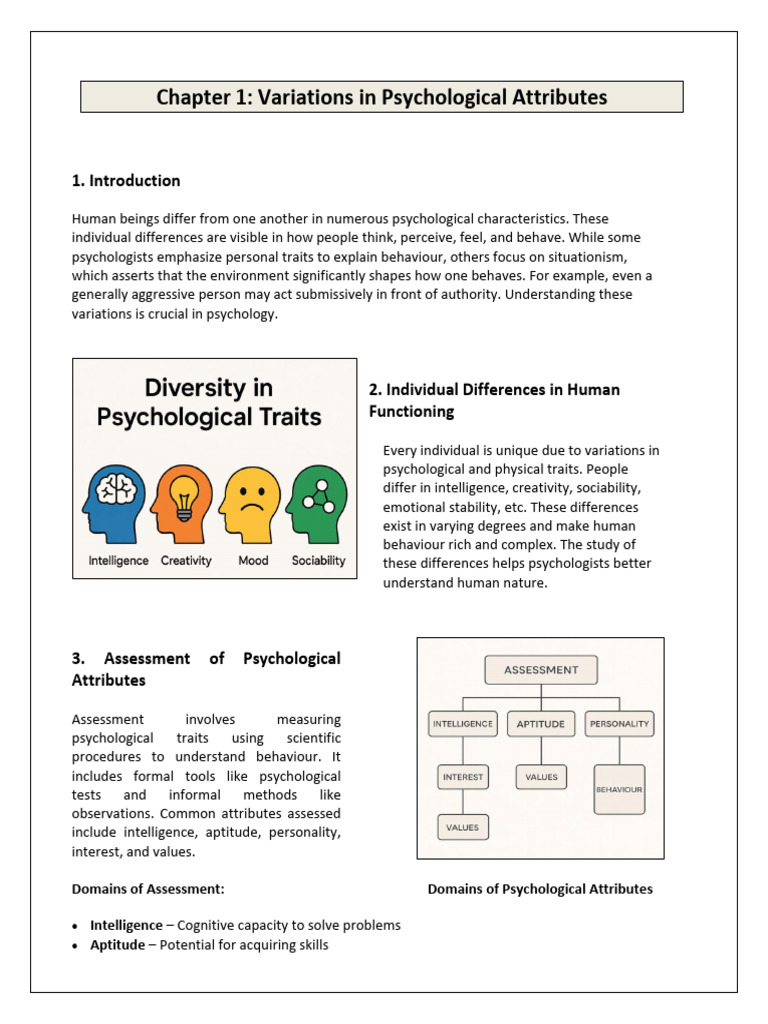 Understanding Individual Differences in Psychology | PDF | Intelligence ...