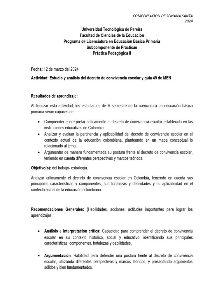 Análisis del Decreto de Convivencia Escolar | PDF | Enseñando ...