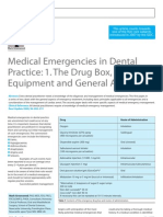 Medical Emergencies in Dental Practice: 1. The Drug Box, Equipment and General Approach