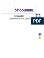 Duty of Counsel