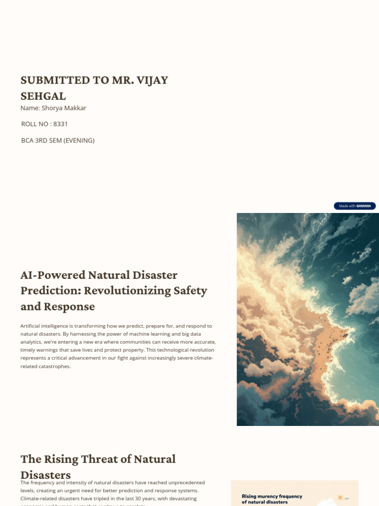 AI in Natural Disaster Prediction | PDF | Artificial Intelligence ...