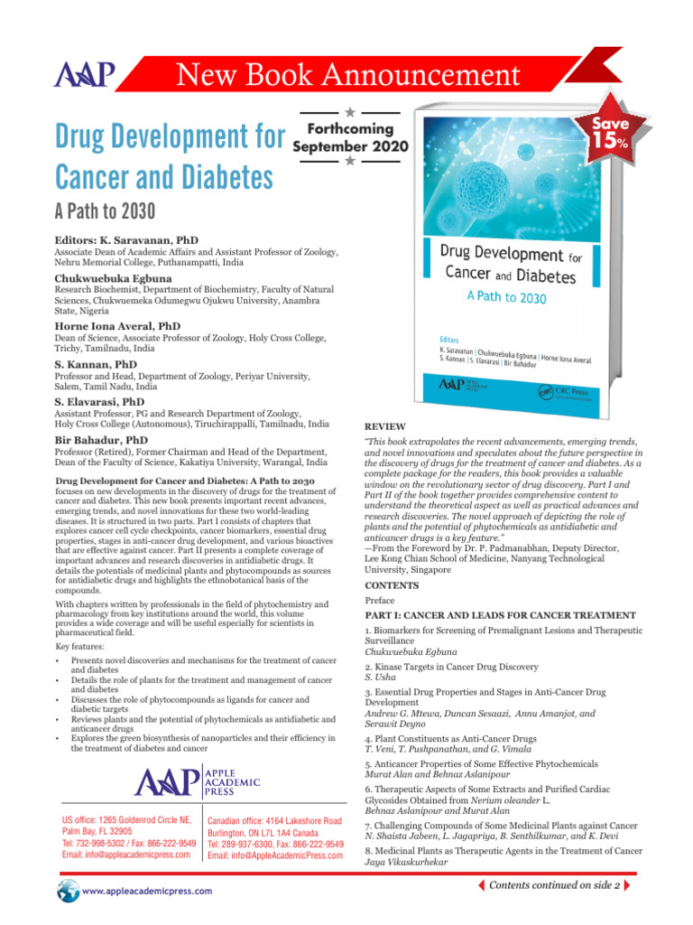 Drug Development For Cancer and Diabetes NBA REV | PDF | Chemotherapy ...