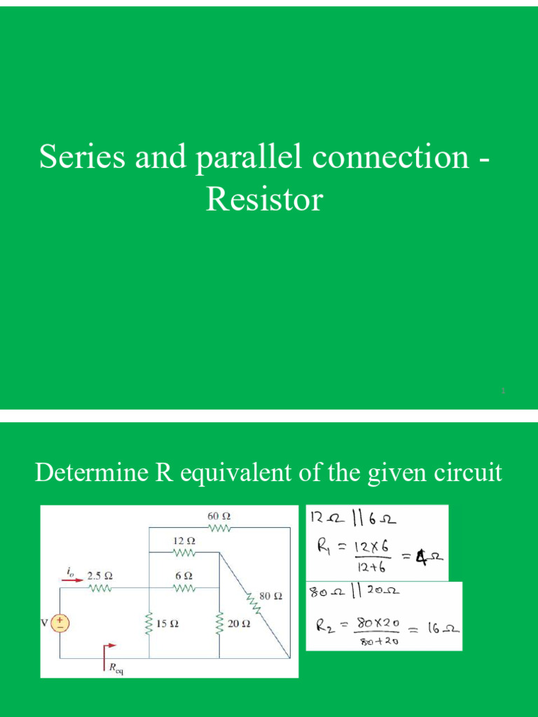 Resistor Circuit: Series & Parallel Analysis | PDF