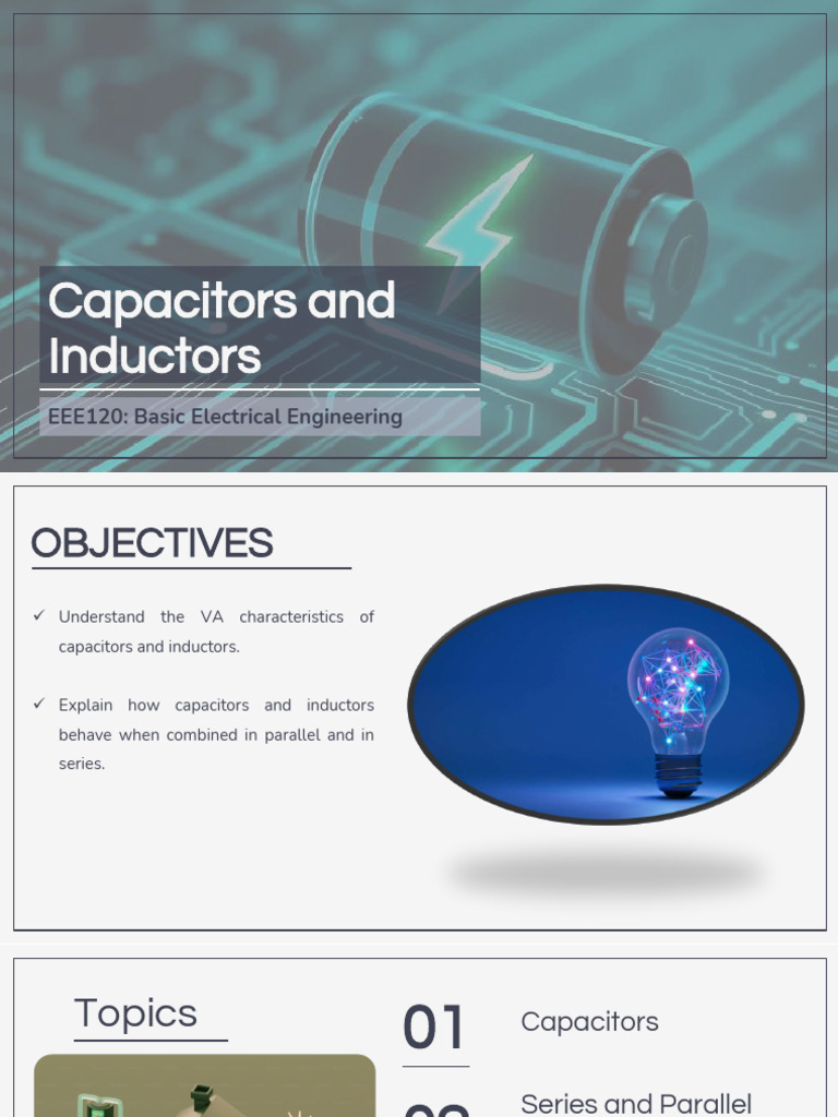 Capacitors and Inductors Overview | PDF | Capacitor | Capacitance