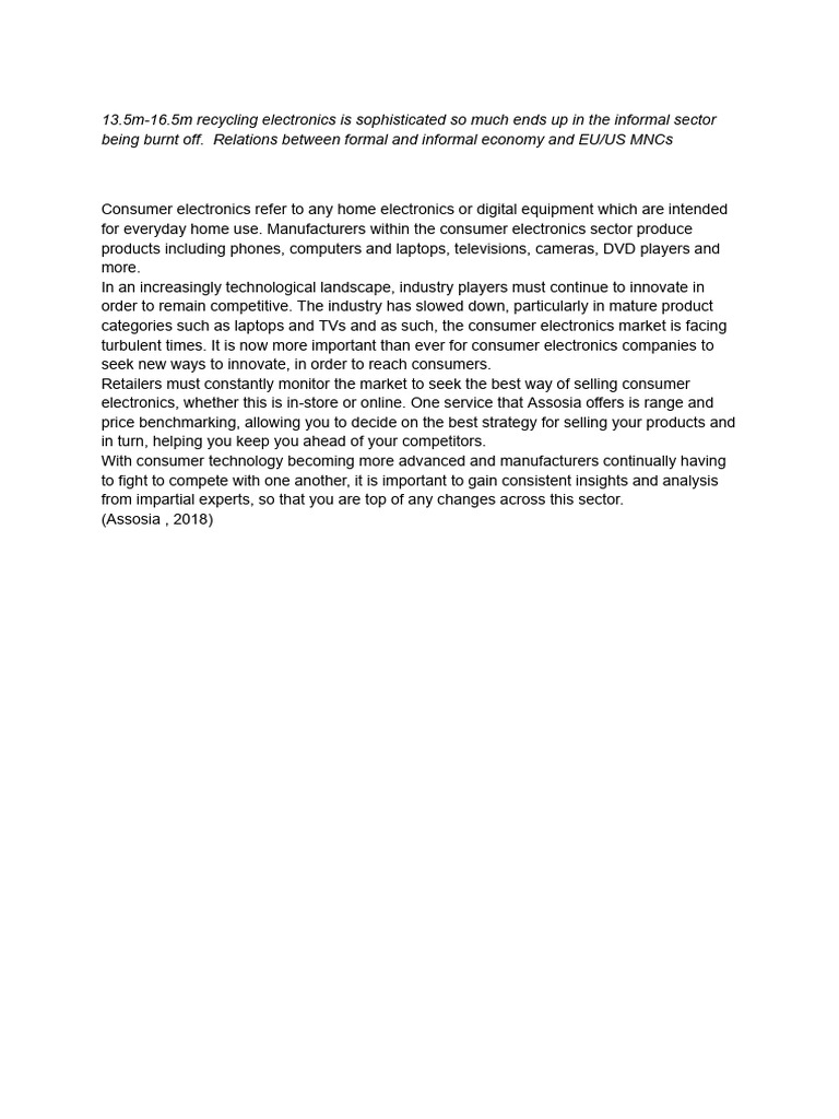 Consumer Electronics Market Insights | PDF