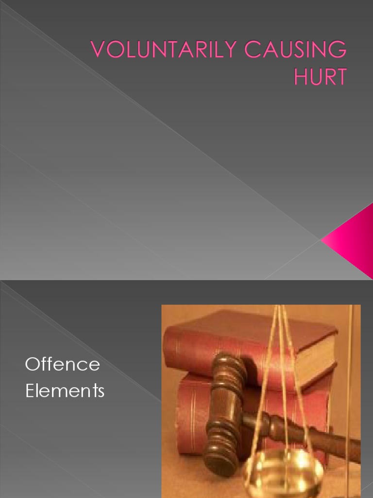 Understanding Voluntary Causing Hurt | PDF | Assault | Crime & Violence