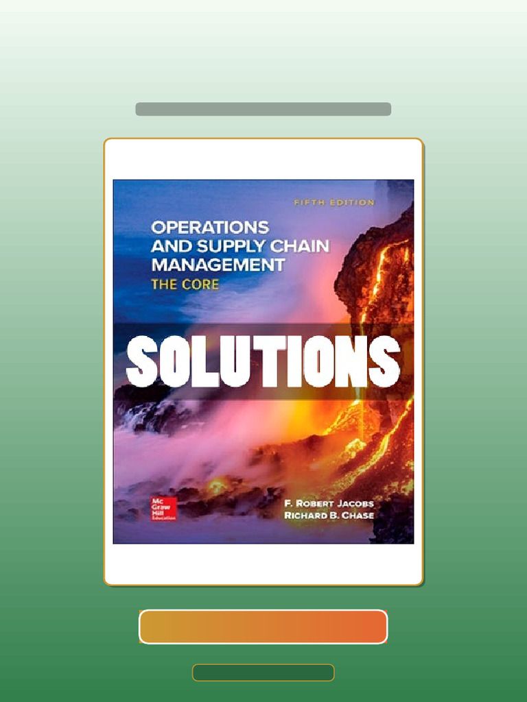 Operations and Supply Chain Management 5th Edition Jacobs eBook and ...