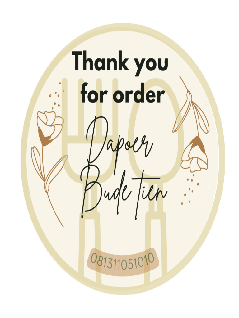 Sticker Dapoer Bude Tien | PDF