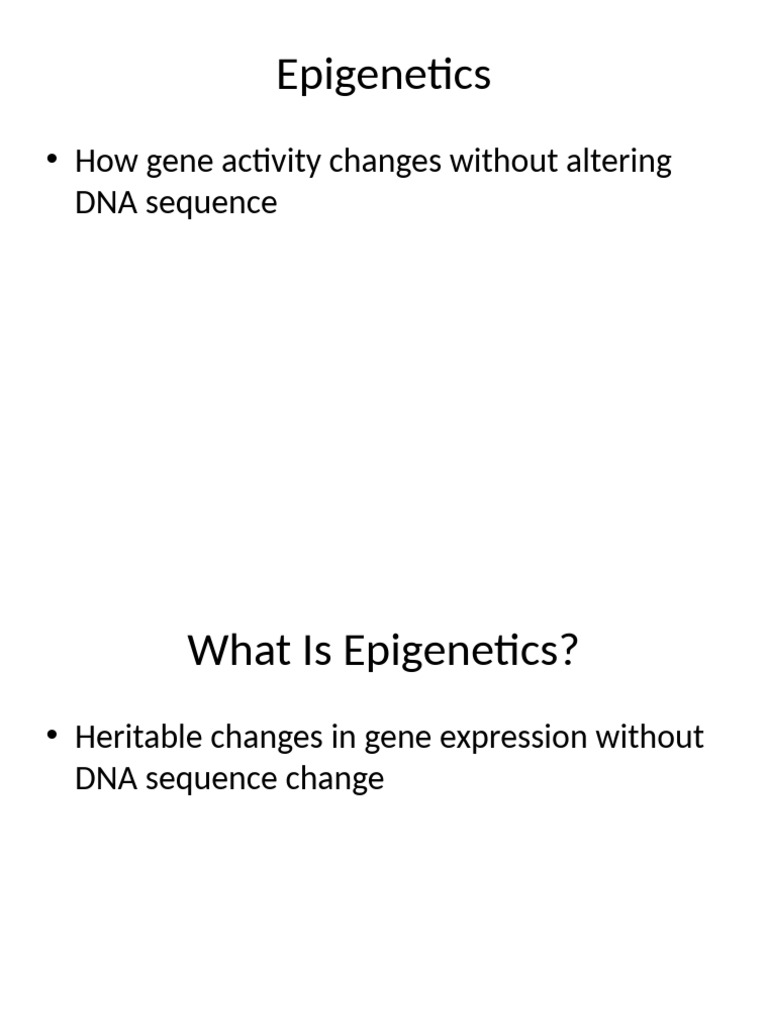 Understanding Epigenetics and Its Impact | PDF