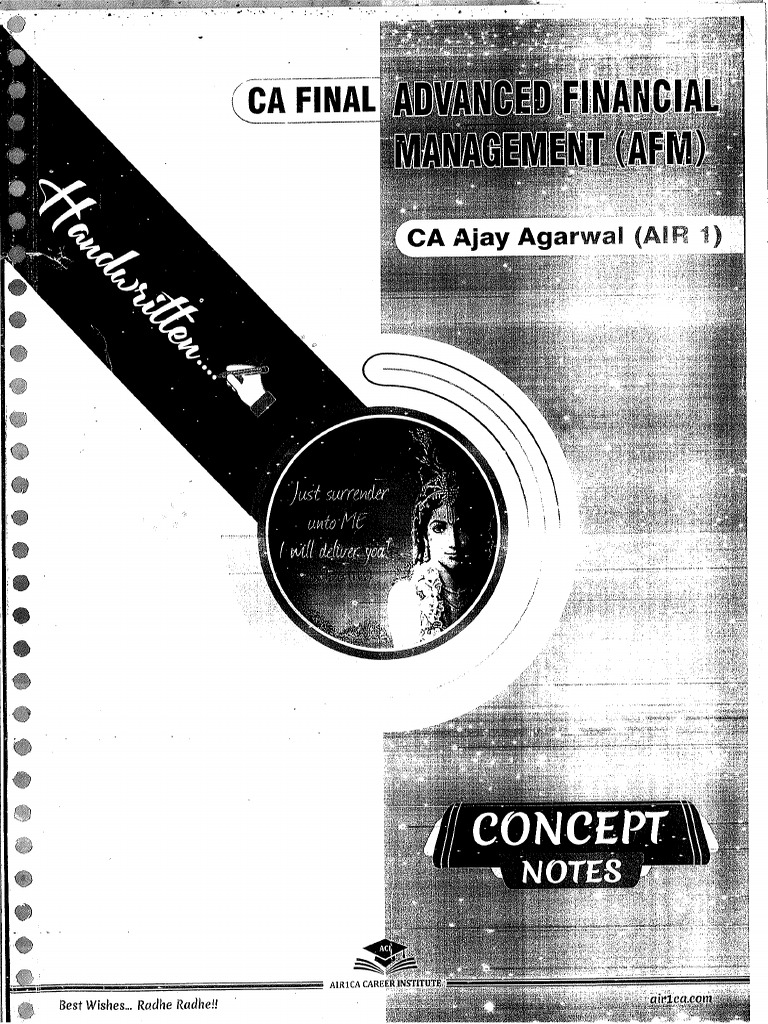 AFM Concept Notes Ajay Agarwal | PDF