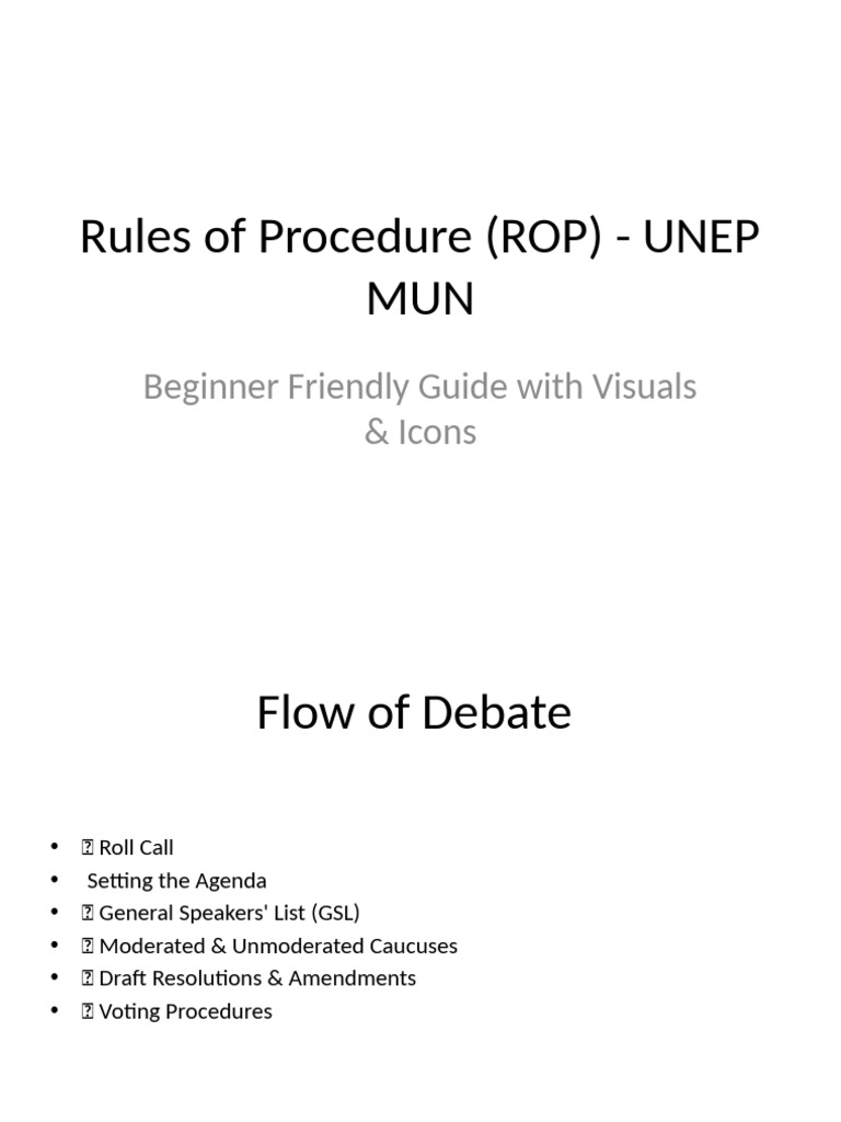 UNEP MUN ROP Visuals | PDF