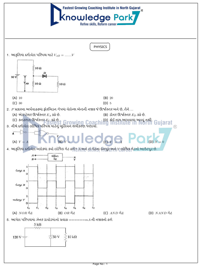 Semiconductor - Electronics Part - 1 | PDF