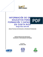 Guía de Información de La Oferta Educativa y de Capacitación en Costa Rica