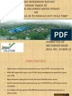 ON Study Of"Vehicle-In To Vehicle-Out Cycle Time": Jindal Steel and Power Limited, Patratu