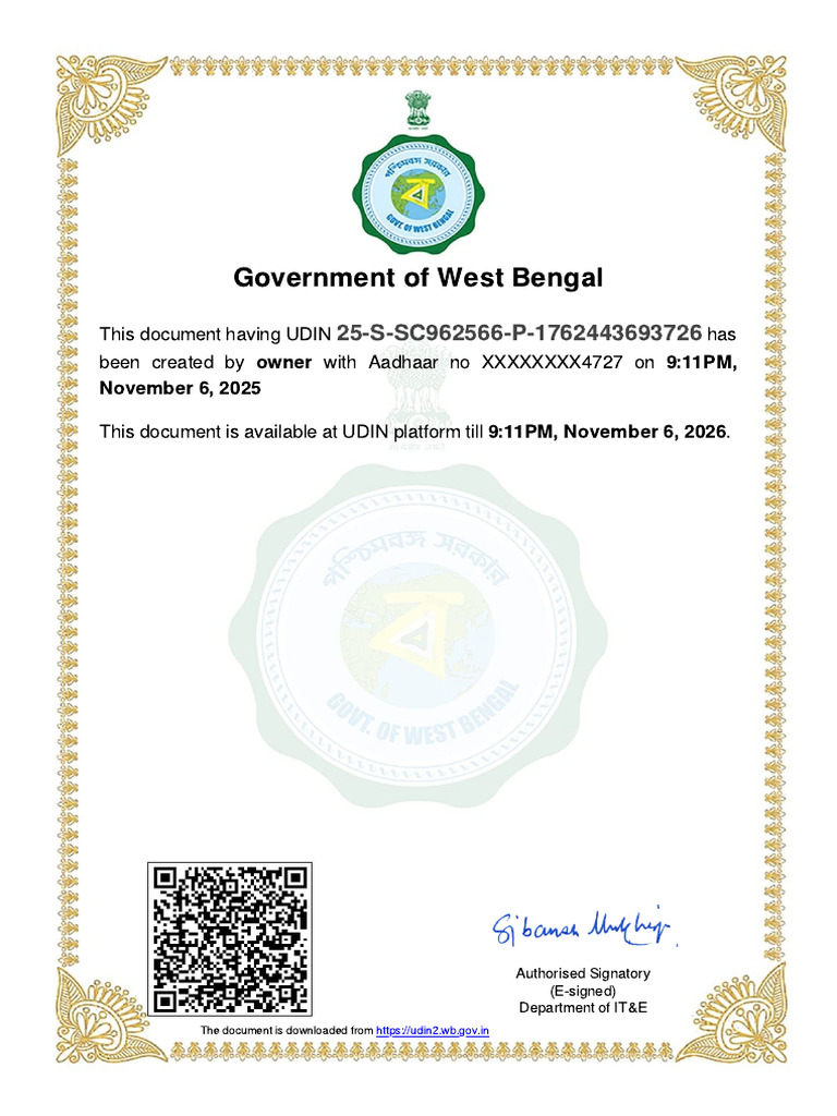 Udin - Certificate - 25 S SC962566 P 1762443693726 | PDF