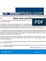 Stem and Leaf Plot