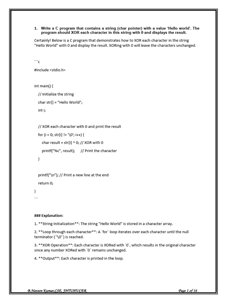 C and Java Programs for Bitwise Operations and Ciphers | PDF ...
