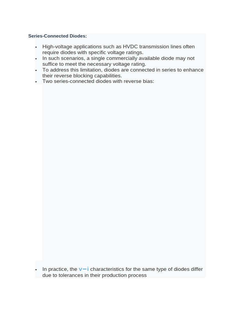 Series-Connected Diodes for HVDC Applications | PDF | Diode | Series ...