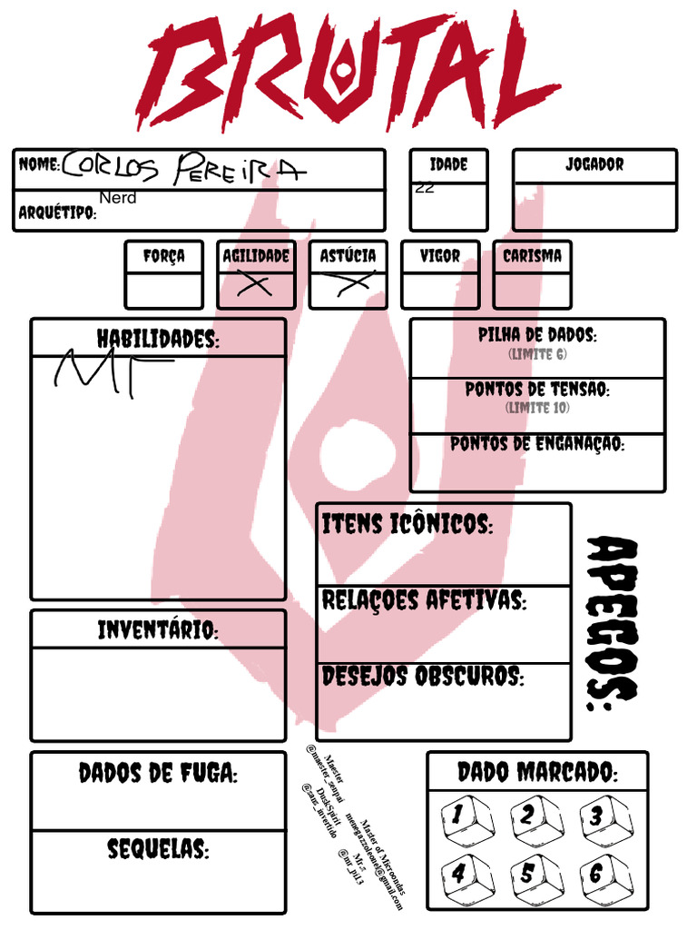 838335903 Fichas de Brutal RPG | PDF