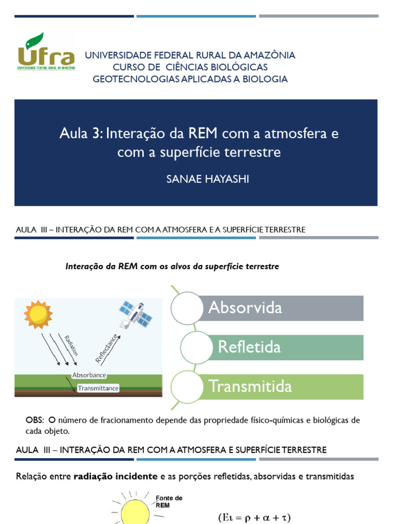 Interação da REM com Atmosfera e Superfície | PDF | Fotossíntese
